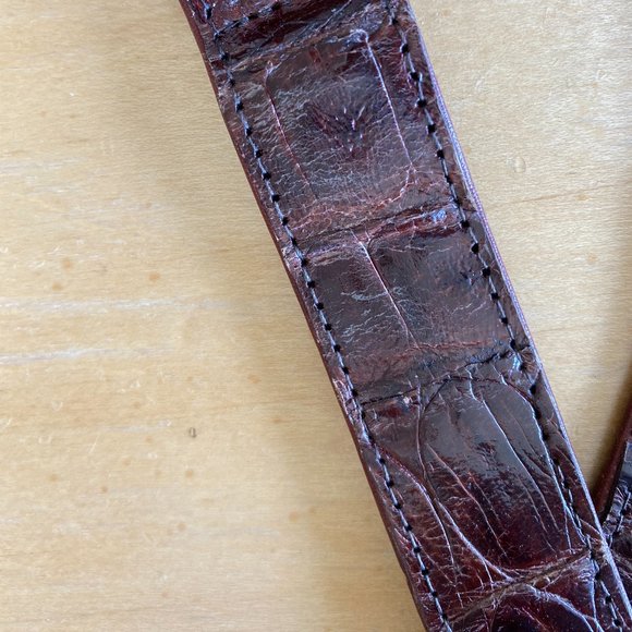 VINTAGE CUSTOM MADE CROCODILE  BELT main image 8